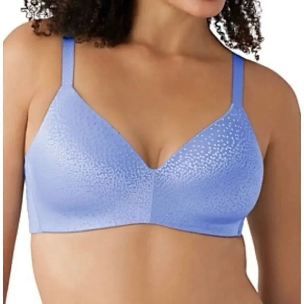 Wacoal 38DDD Back Appeal Wire Free Contour T-Shirt Bra Blue